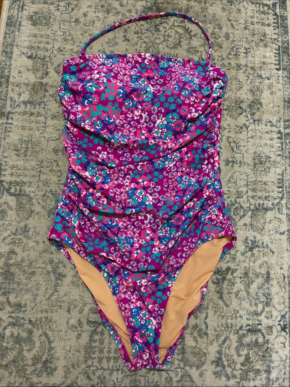 J Crew women’s small - Floral One-Piece Swimsuit - Magenta Floral